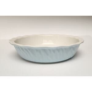 KOOV Ceramic Pie Pan 10" Pie Plate Pie Dish for Dessert Kitchen Round Sky